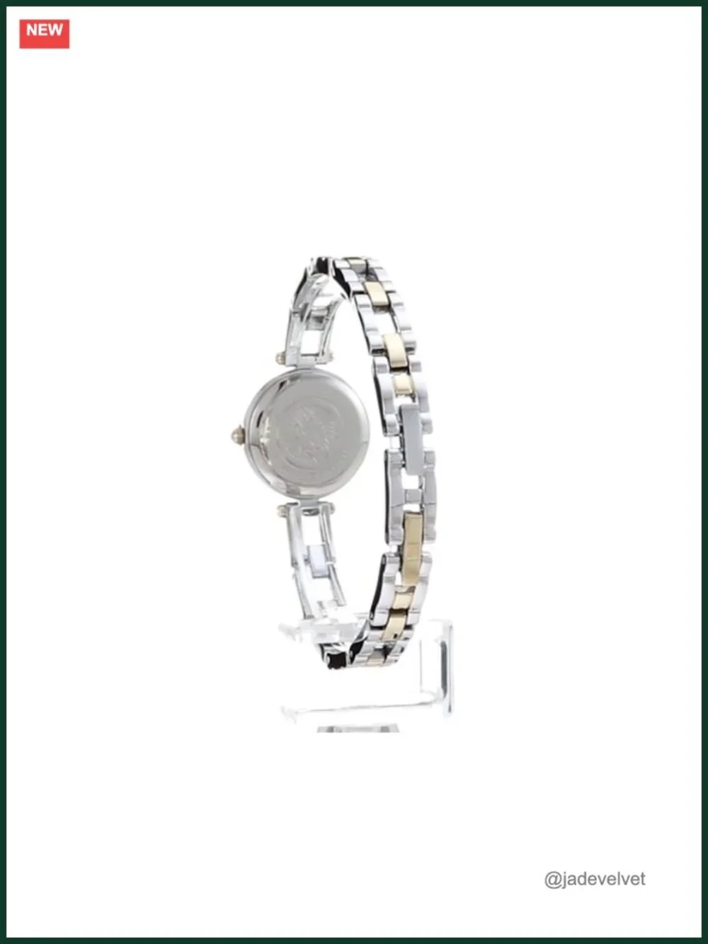 Anne Klein Crystal Accented Two-Tone Bracelet Watch Japanese Quartz
